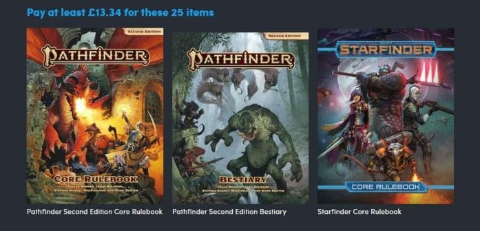 Give the Gift of Pathfinder & Starfinder partial screen grab of £13.34offer