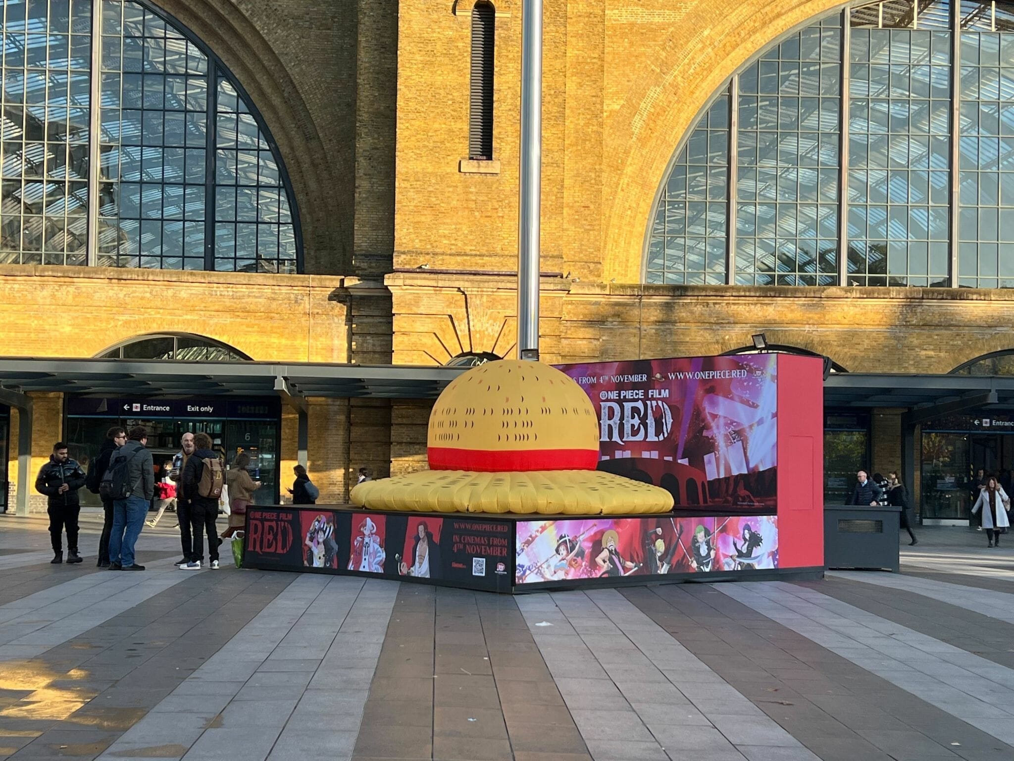 Scottish anime company lands giant straw hat in London's King Cross Station