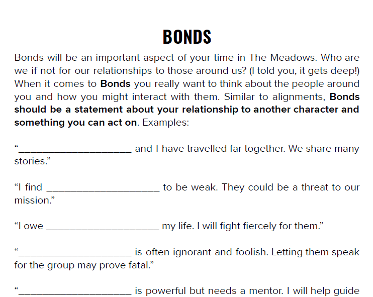 Bonds example -- fill in the blank questions