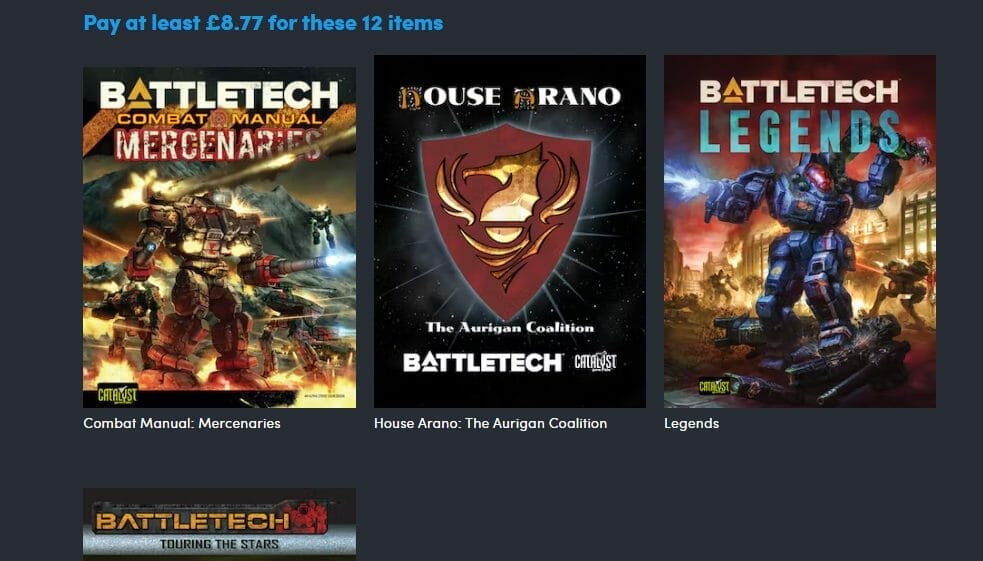 Battletech productions - Pay at least £8.77