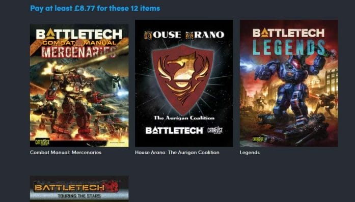 Battletech productions - Pay at least £8.77