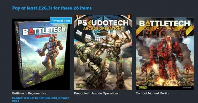 Battletech productions - Pay at least £26.31