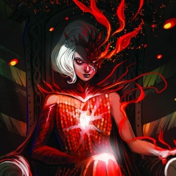 Woman clad in red and shadows  - DIE RPG art