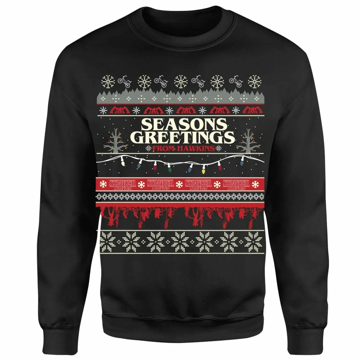 Stranger Things Hawkins Christmas Unisex Christmas Jumper