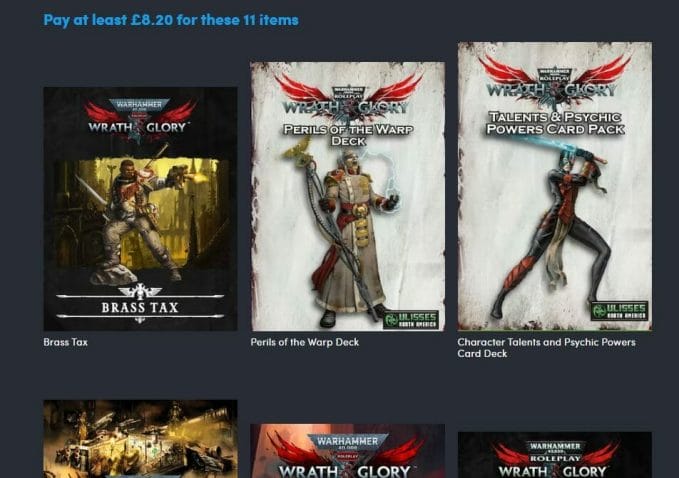 Warhammer 40K's RPG Wrath & Glory bundle