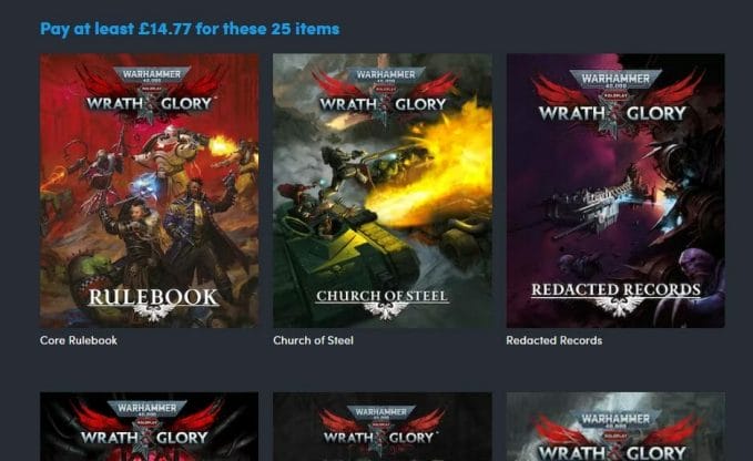 Warhammer 40K's RPG Wrath & Glory bundle