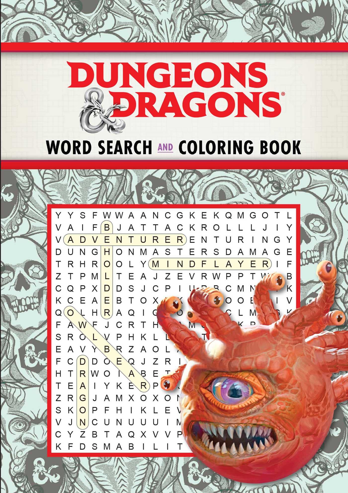 Dungeons & Dragons Word Search and Colouring book cover