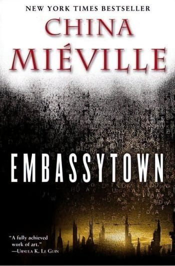 Embassytown cover with China's name and city skyline decoration