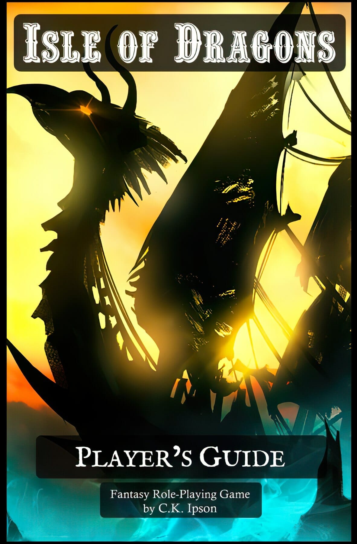 Isle of Dragons cover -showing Viking dragon boat