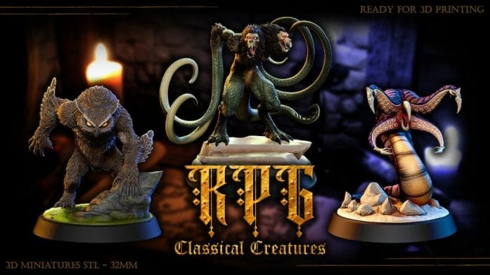 RPG Classical Creatures for 3d Printing