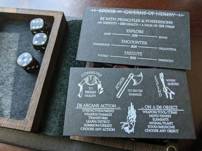 DIce and RPG cards