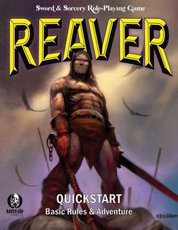 Reaver cover - grim barbarian with two swords