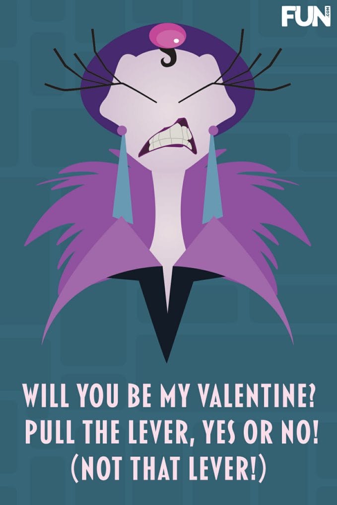 Will you be my Valentine? Pull the Lever, yes or no! (not that lever!)