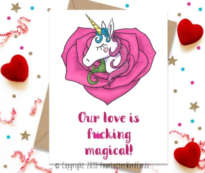 Unicorn and roses - Our love is fucking magical