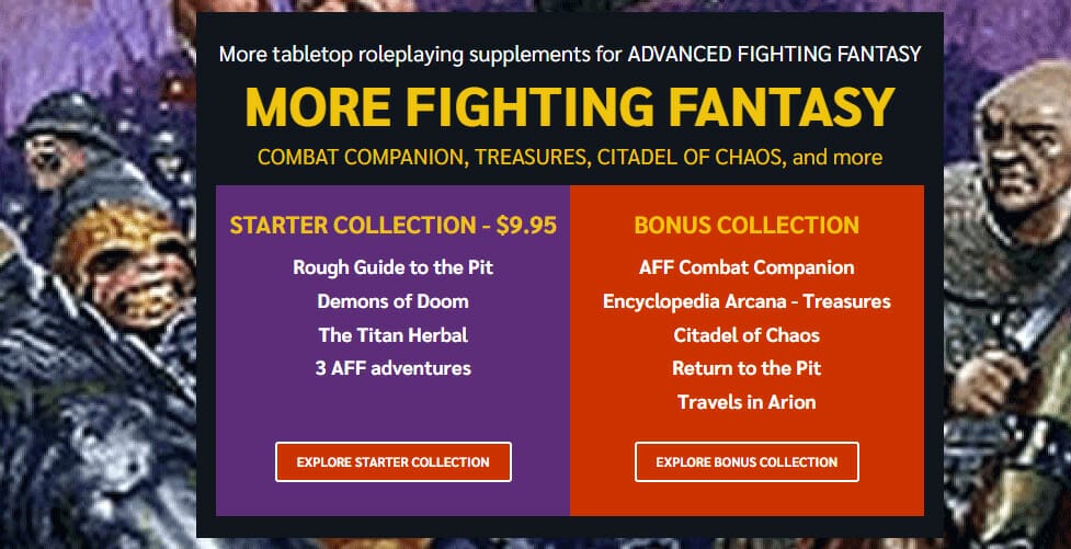 Turn Twice As Many Pages Two Fighting Fantasy Adventure Book Bundles