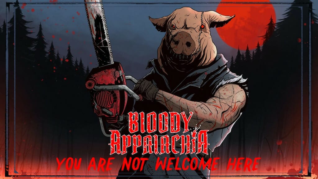 Pigman with chainsaw - "You Are Not Welcome here"