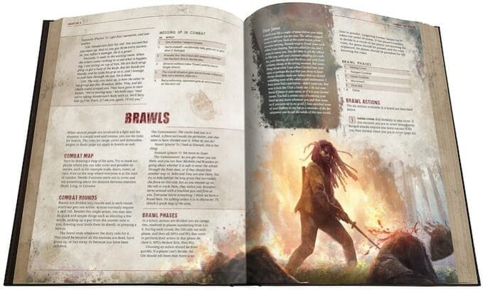 The Walking Dead RPG book spread