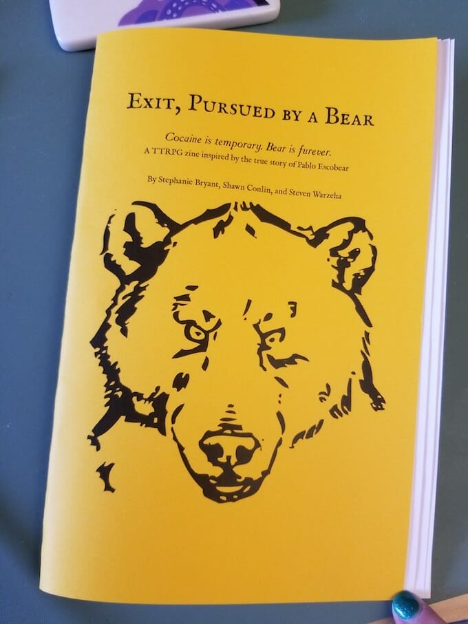 Exit, Pursued by a Bear cover design