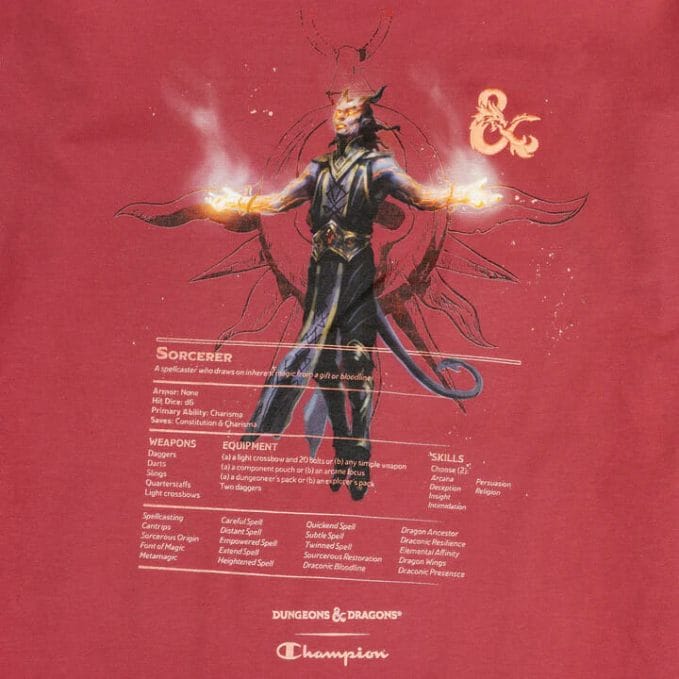 D&D t-shirt: Sorcerer