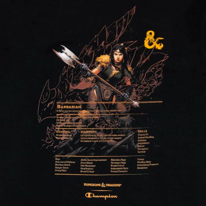 D&D t-shirt: Barbarian