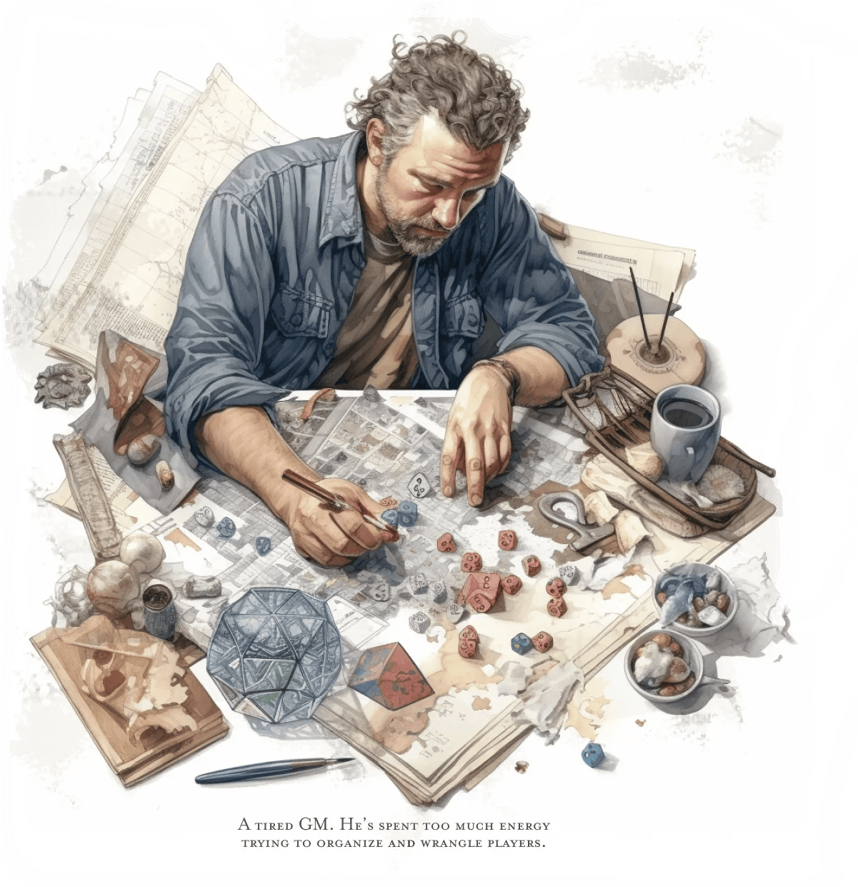 Tired GM art from RoleRoster