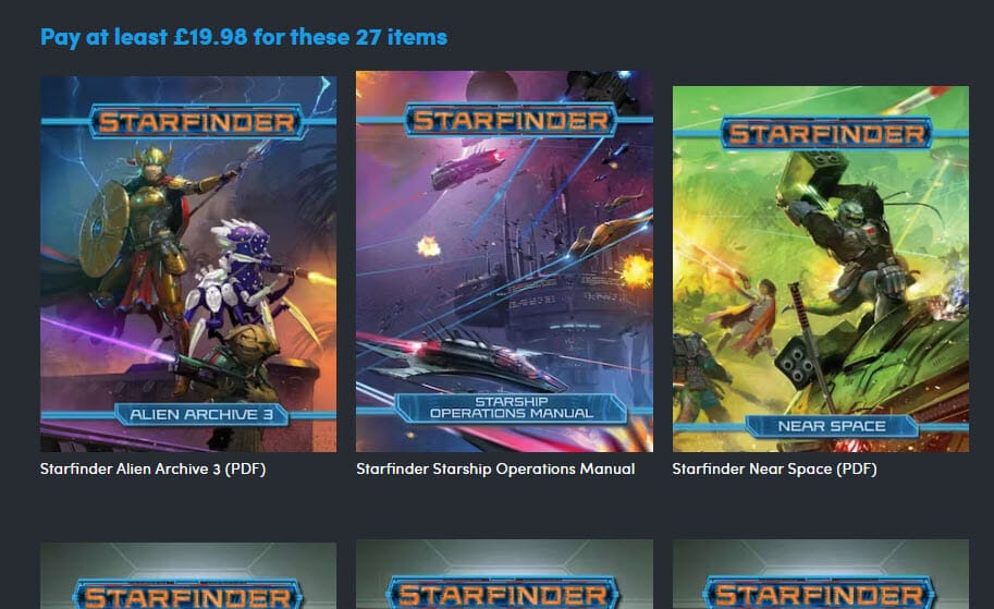 Starfinder tier: Pay at least £19.98