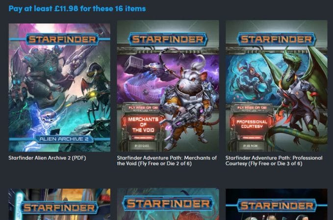 Starfinder tier: Pay at least £11.98
