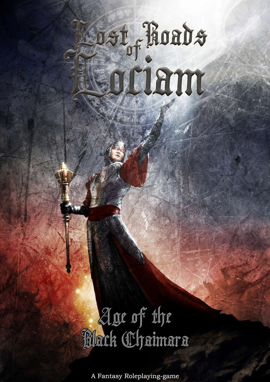 Lost Roads of Lociam: Age of the Black Chaimara cover showing dark cleric