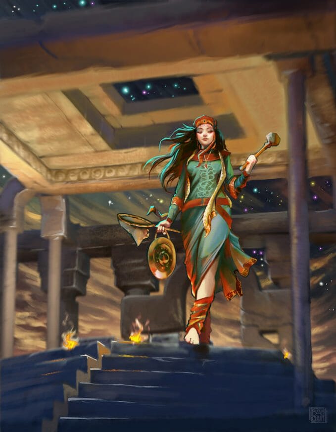 Mage with mandolin