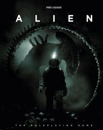 Alien RPG cover - astronaut with alien lurking behind