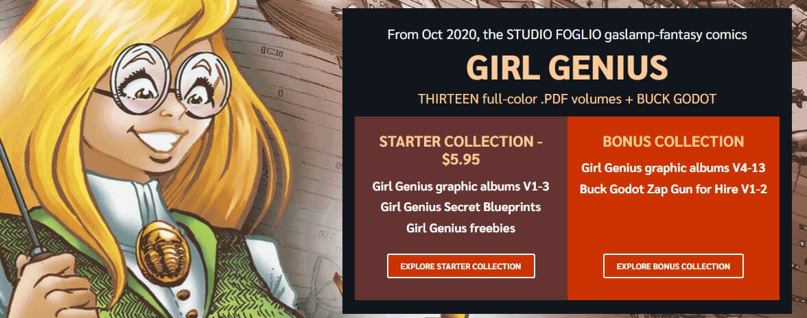 Girl Genius with brouch