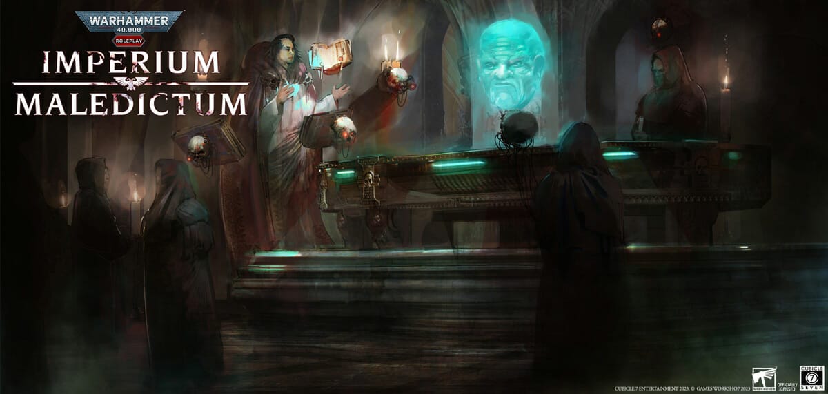 Imperium Maledictum art with holographic face