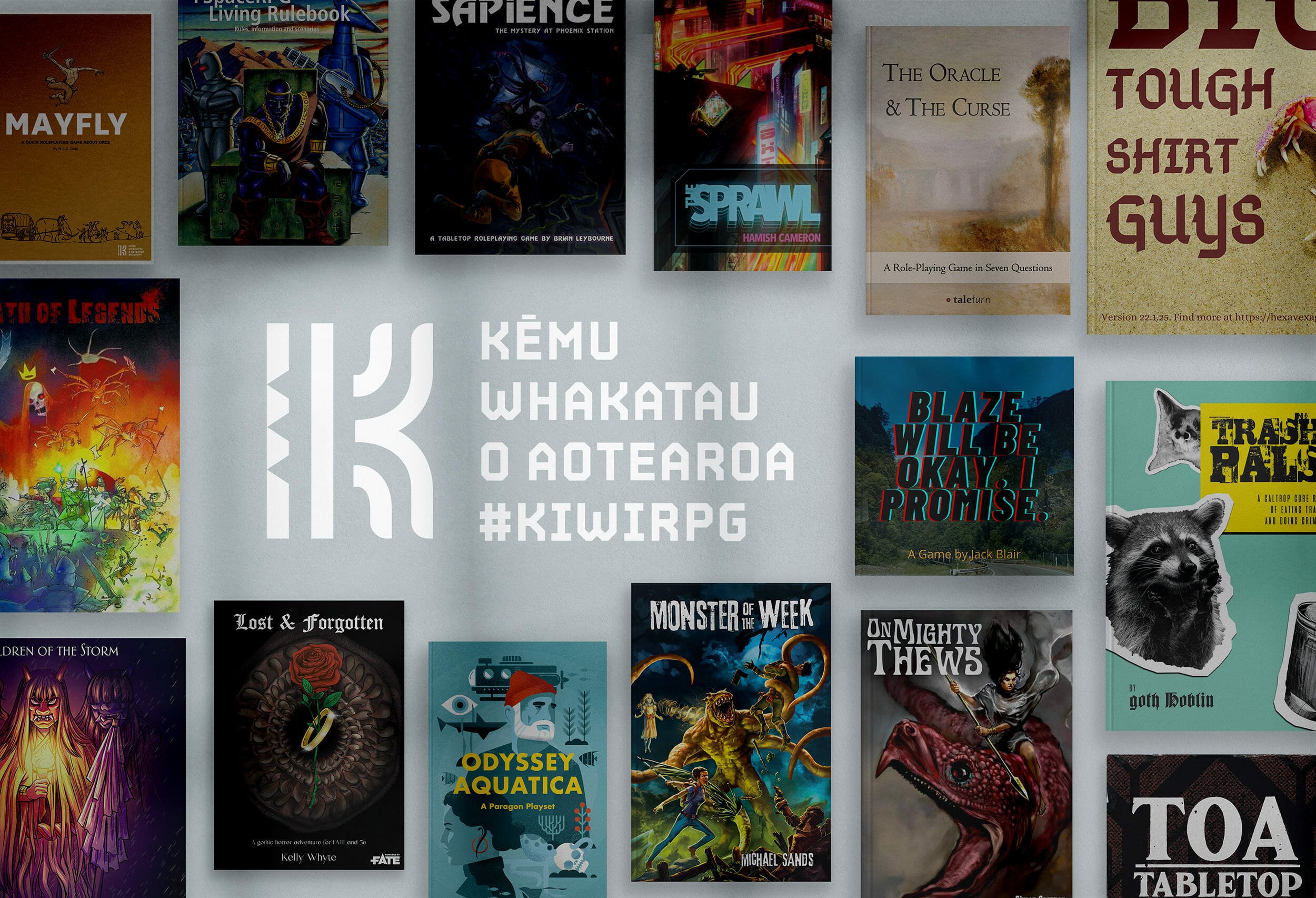 KiwiRPG week collage of book covers