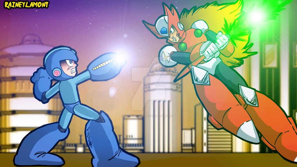 Mega Man vs Alt fan art by Rainey Laymont
