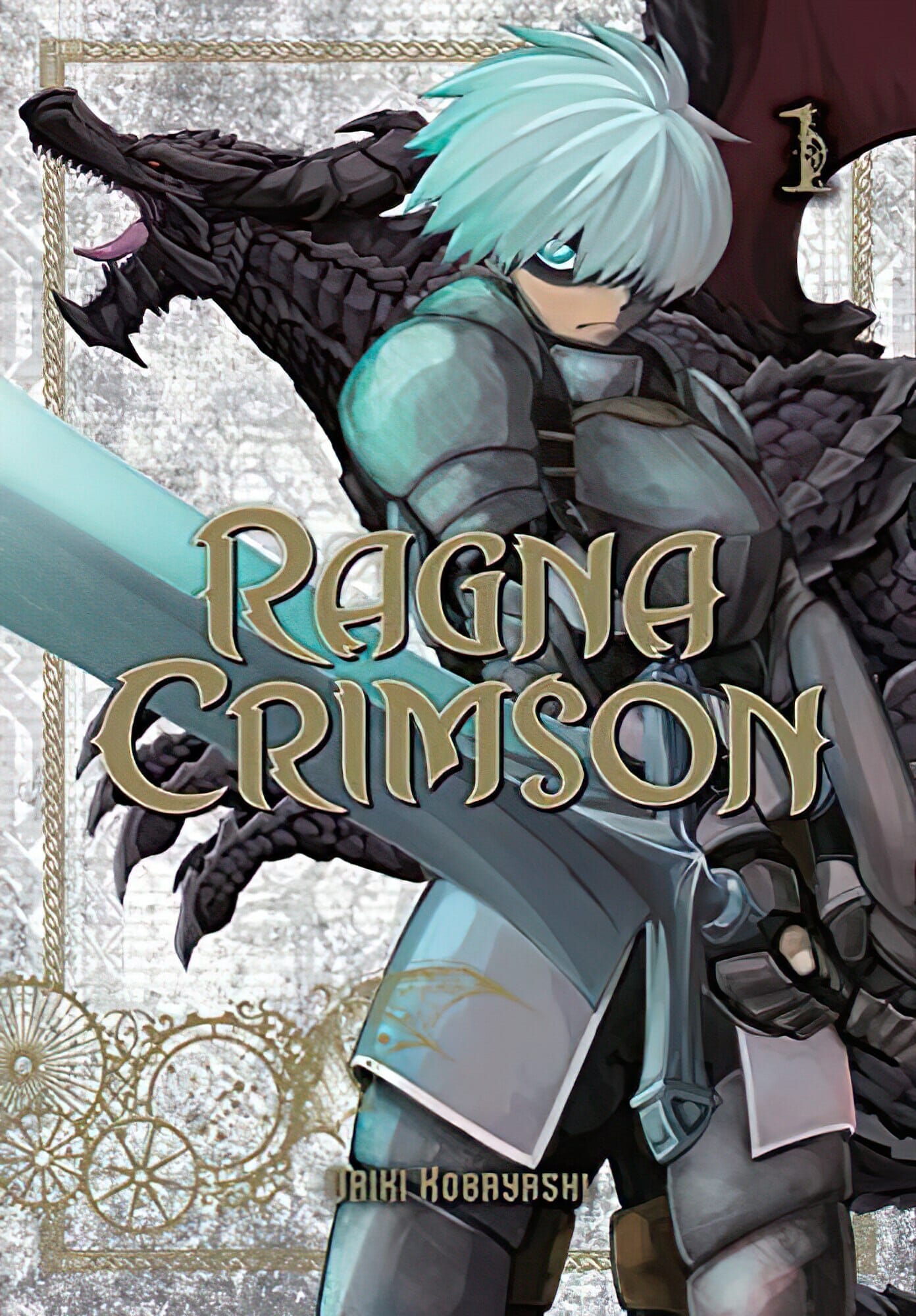 Ragna Crimson sword-fighter and dragon cover