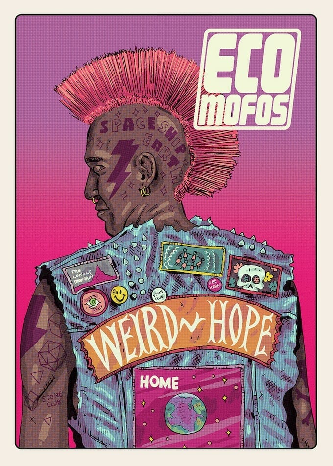 ECO MOFOS punk poster - Weird Hope denim jacket