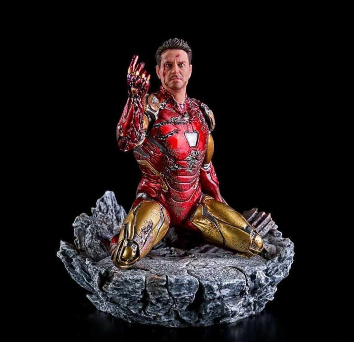 Battle damaged Iron Man