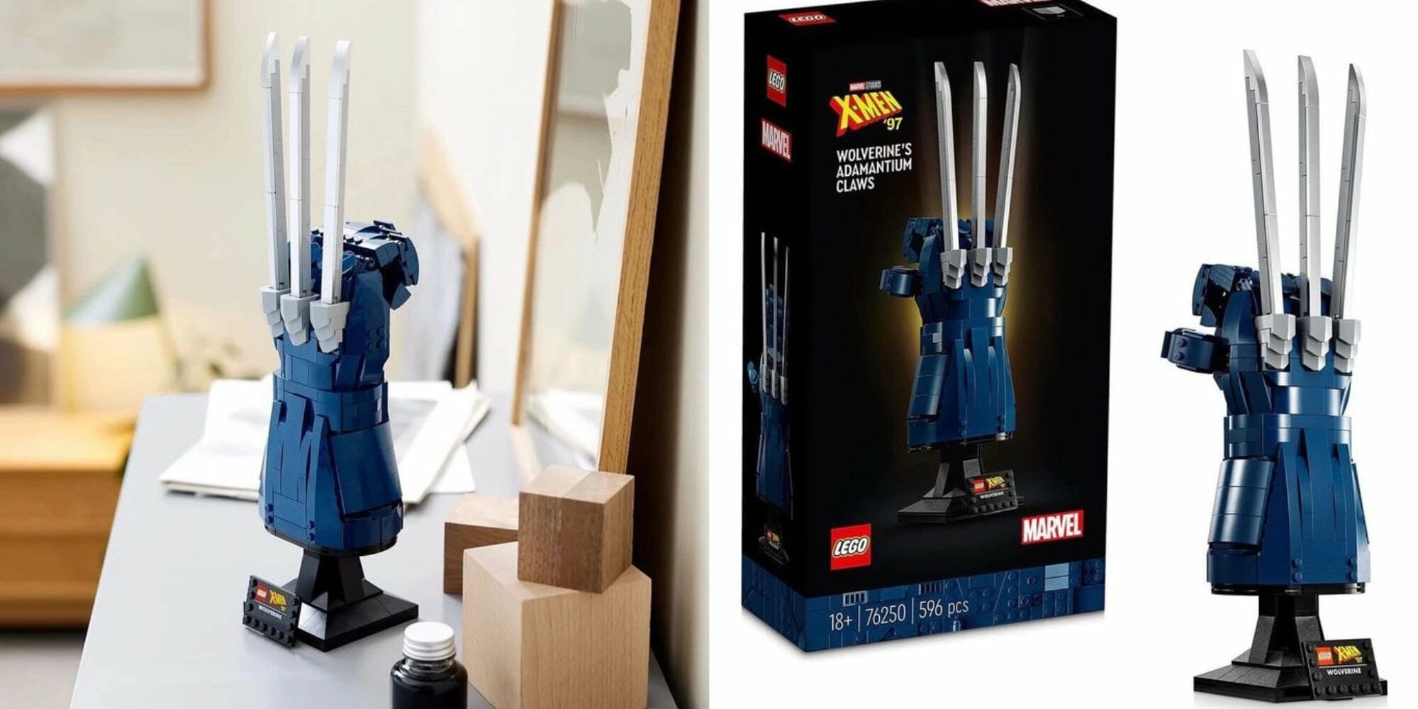Wolverine's LEGO Adamantium Claws pack and build shots