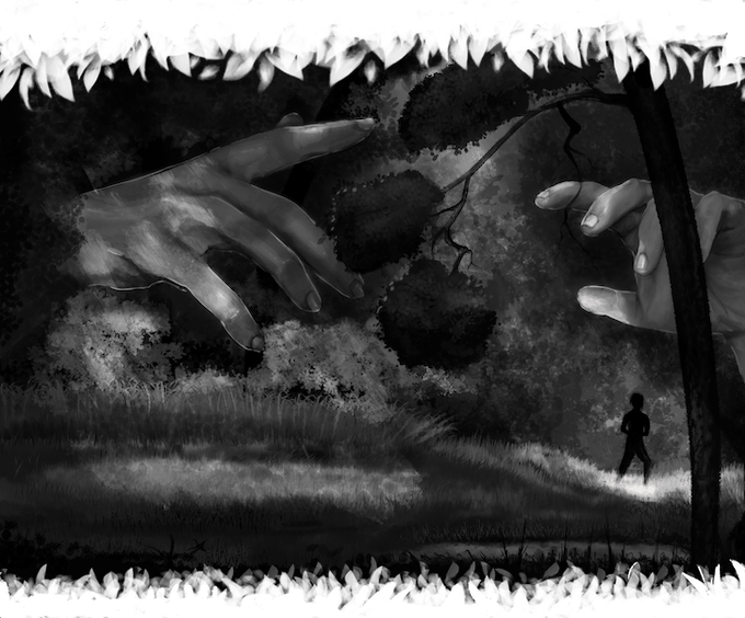 Woodland folk hororr hands