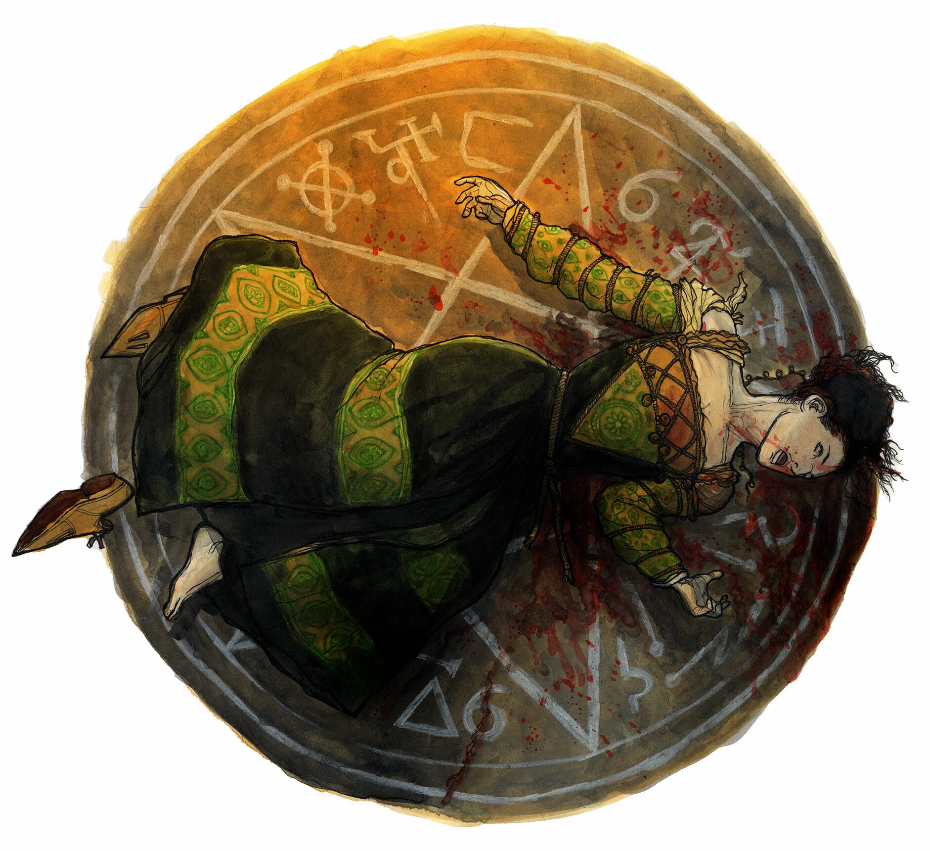 Ritual trapped woman