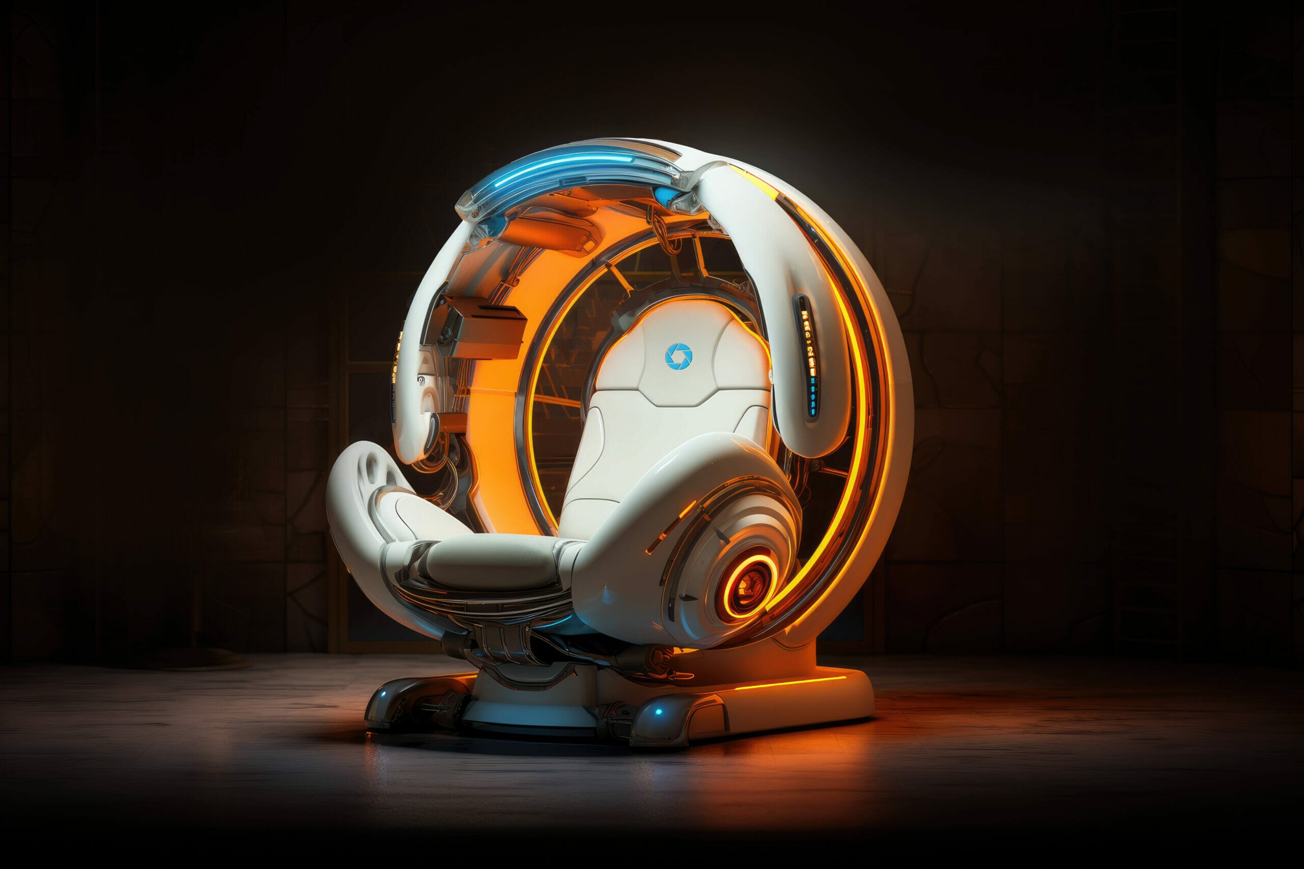 Portal inspired gaming chair