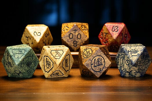 AI rendered ancient dice