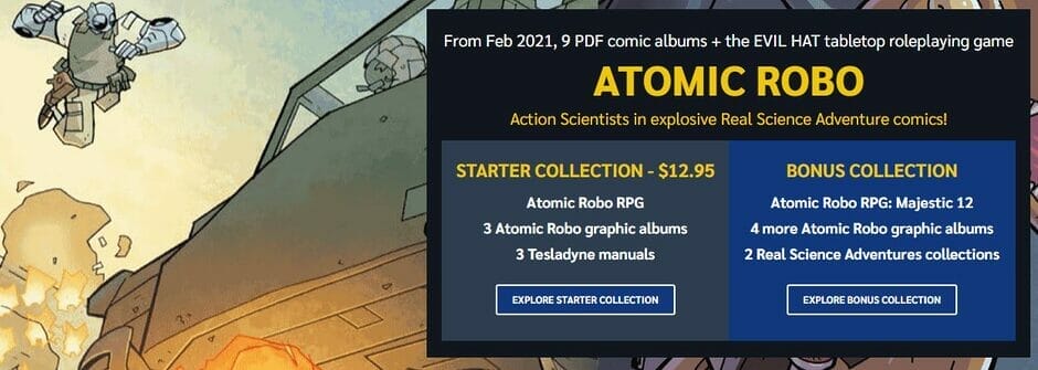 Atomic Robo as a comic book and RPG