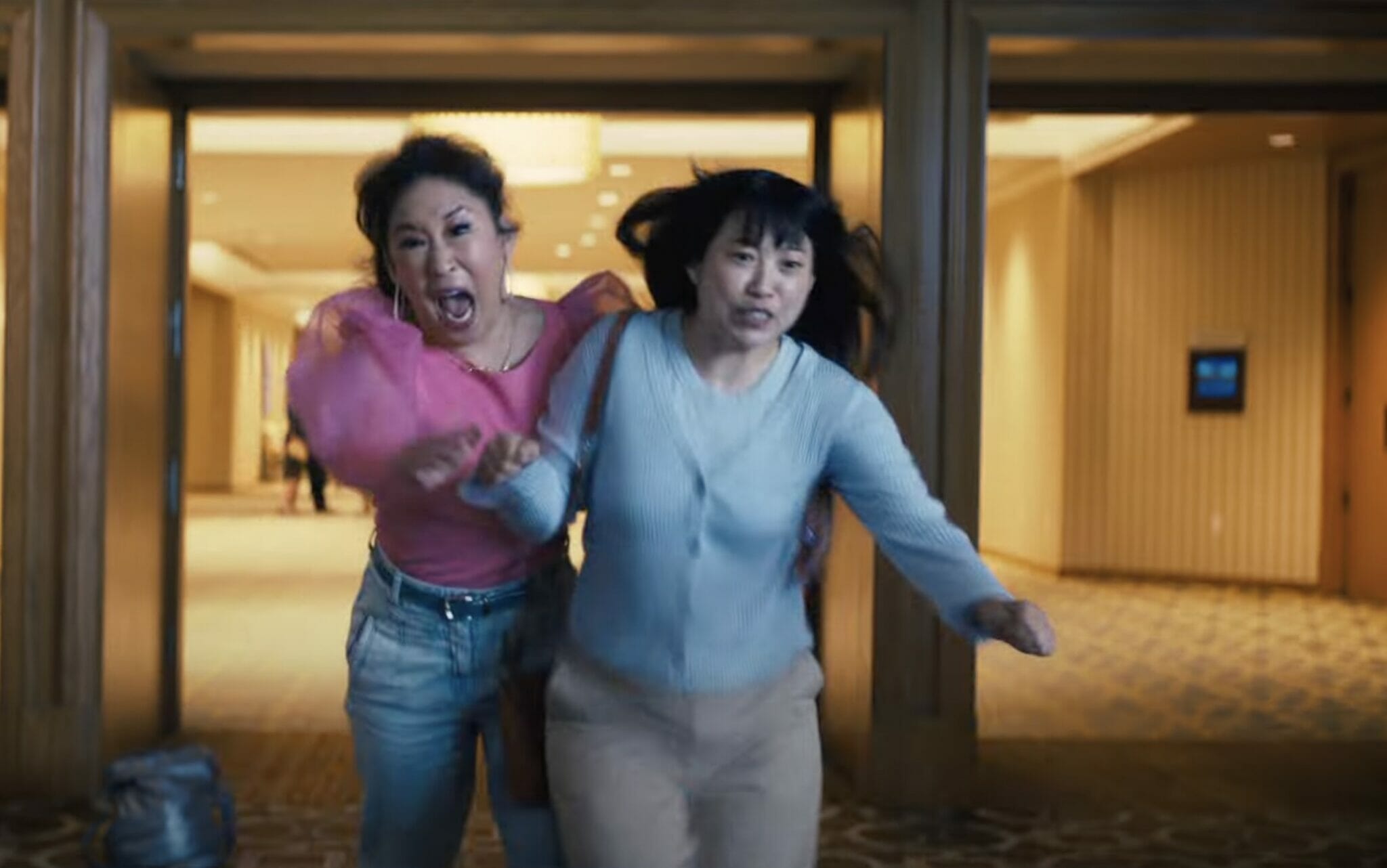 Watch the chaotic and hilarious trailer for Awkwafina and Sandra Oh