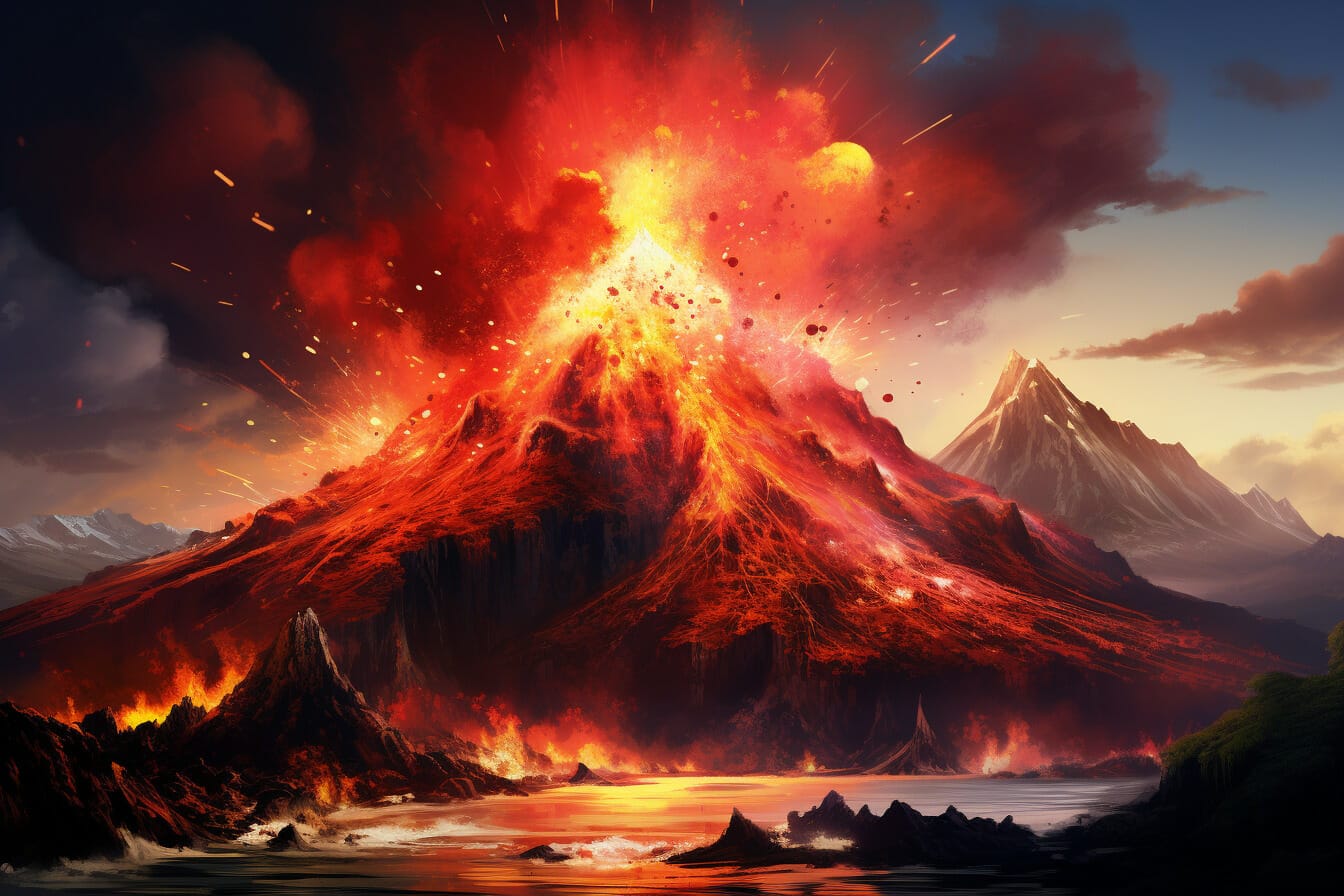 Exploding volcanoe