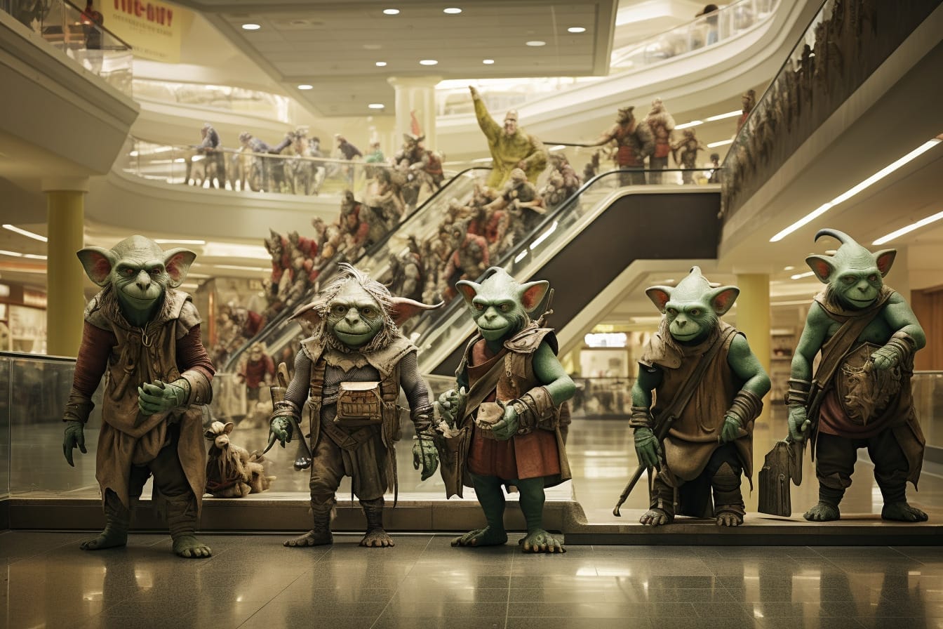 Goblins in shopping centre