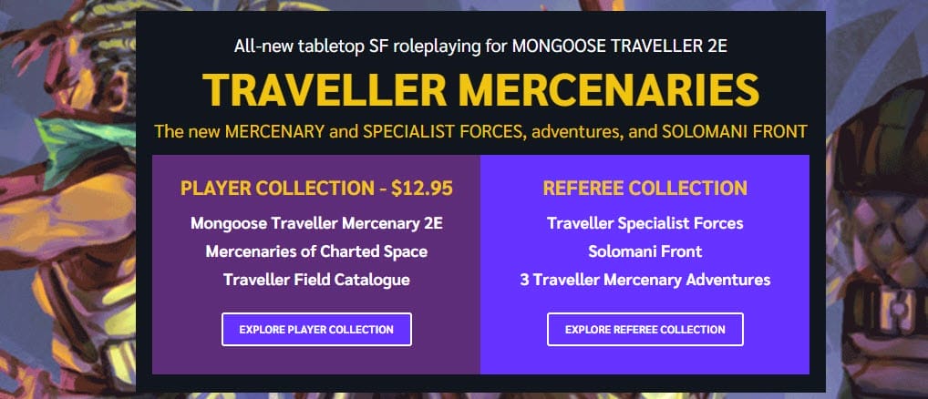 Traveller Mercenaries tiers