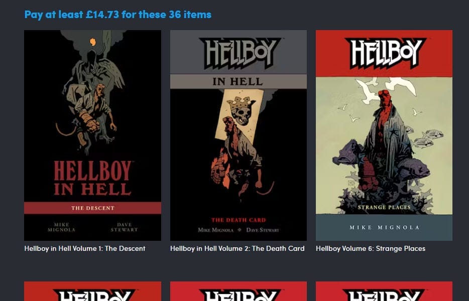 Hellboy digital comic bundle - tier 3