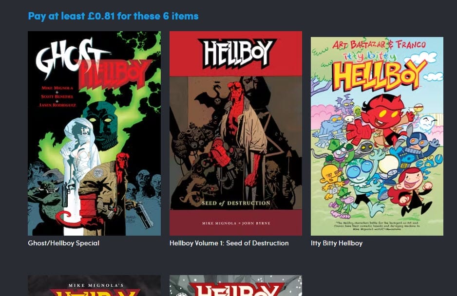 Hellboy digital comic bundle - tier 1