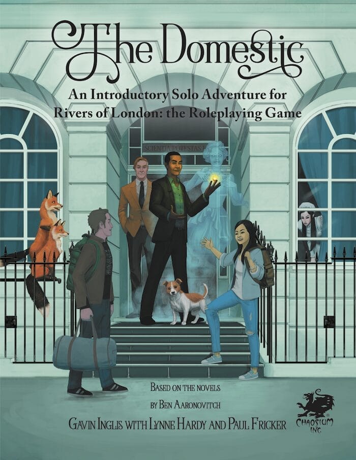 Rivers of London characters on The Domestic cover